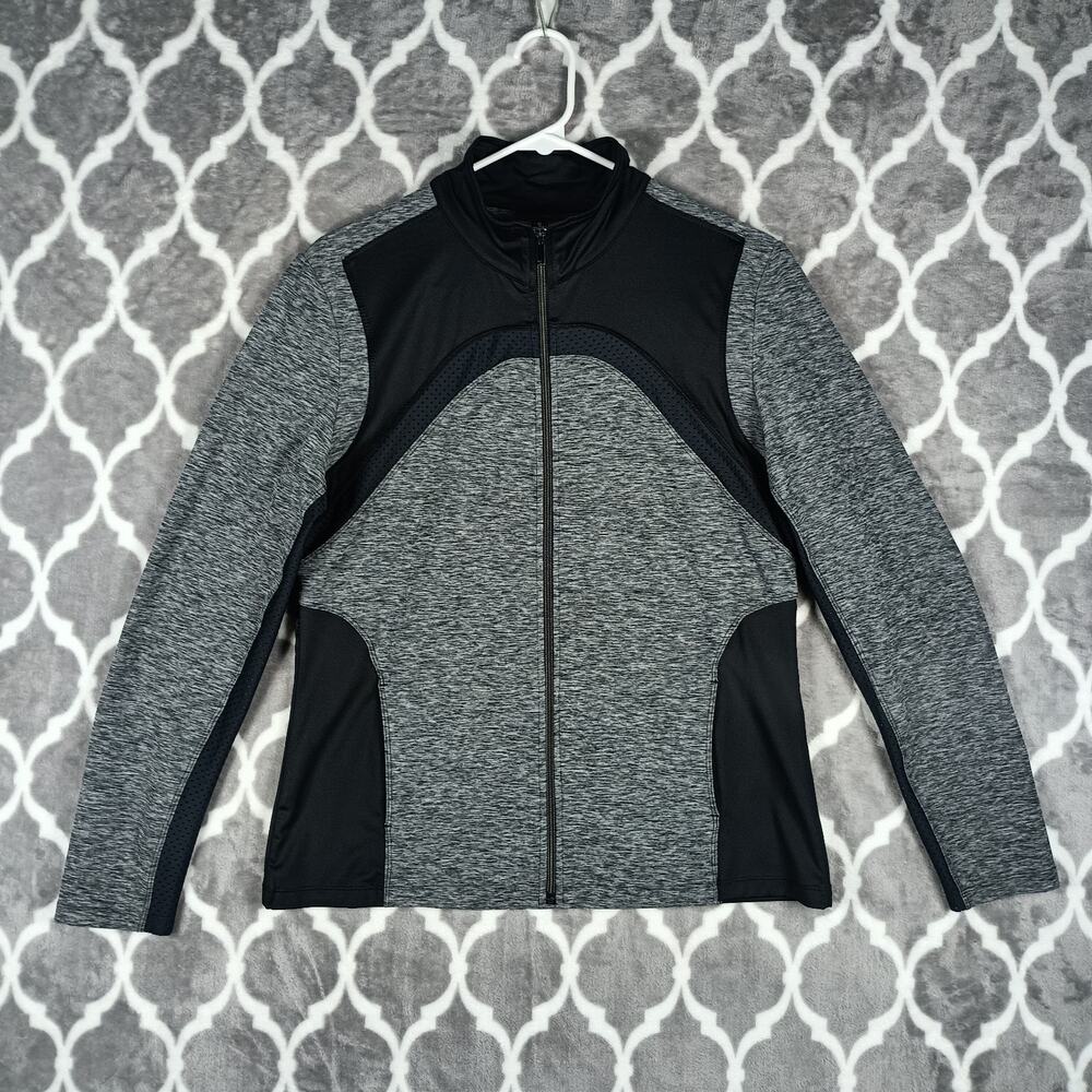 Tail Activewear Jacket Women Medium Gray Full Zip Golf Tennis Performance